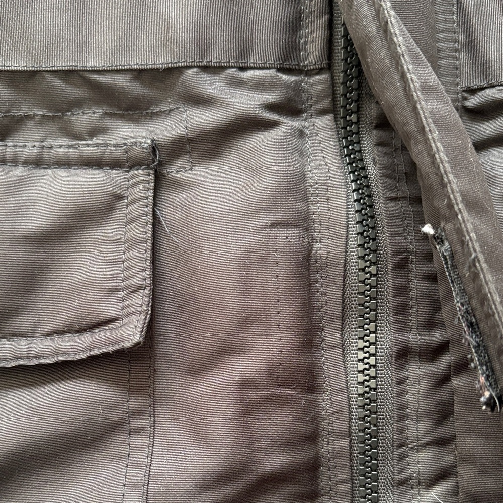 Avirex Black Puffer Coat with Faux Fur Hood - Picture 8 of 8